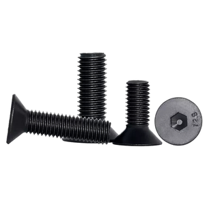1/2 Inch Thread Steel Hex Head <b>Screws</b> Black Oxide Durable Fasteners for Engineering and Repair Work - Product Image 1