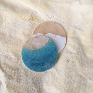 Luxury <b>Resin</b> Coaster Custom <b>Epoxy</b> Drink Coaster Heat Resistant Home Decor <b>Table</b> Placemat coaster Wholesale for Home Bar - Product Image 4
