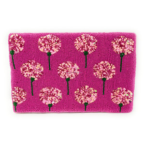 Wholesale Women's Multicolor <b>Sequin</b> Flower Beaded Clutch Bag Handmade Embroidered Evening Purse Foldable Magnetic Closure Custom - Product Image 3