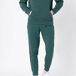 Daizen Star Men's Green Polyester/Cotton Quick Dry Midweight Sweatpants Elastic Waist Drawstring Pockets Casual Joggers - Product Image 6