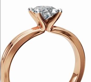 Anillo Solitario Doble con Diamante Cultivado en Laboratorio, Corte Ovalado, Modelo Ophelia, en Oro Amarillo, Rosa o Blanco de 9kt, 14kt o 18kt, 0.30 Quilates, Joyería Sostenible - Product Image 2