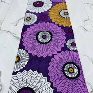 Tela africana estampada en cera 100% algodón de Marruecos, directamente de fábrica OEM, para la fabricación de prendas de vestir. - Product Image 1