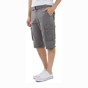 Shorts en jean cargo décontractés pour homme, taille mi-haute, coupe ample, en pur coton, délavés, respirants et écologiques, pour l'été - Product Image 4