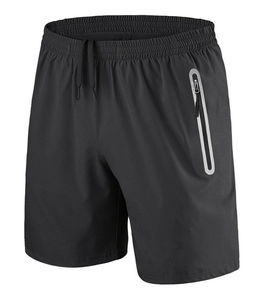 กางเกงขาสั้นผู้ชาย INDEX APPAREL สีพื้น เอวกลาง มีเชือกผูก เอวปรับได้ แห้งเร็ว เหมาะสำหรับเล่นกีฬา มีกระเป๋าซิป - Product Image 4