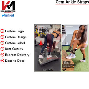 สายรัดข้อเท้าแบบขายส่ง ระบายอากาศได้ดีด้วยผ้าตาข่ายเพื่อความสบายในการออกกำลังกาย  รับทำโลโก้ตามสั่ง พร้อมแผ่นรองรับสำหรับเครื่องออกกำลังกายแบบสายเคเบิล - Product Image 3