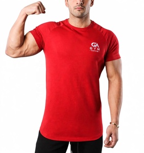 เสื้อยืดเจอร์ซีย์ GYM ACTIVE สำหรับผู้ชาย ลายพิมพ์แบบสตรีทแฟชั่น เสื้อยืดเจอร์ซีย์สั่งทำพิเศษ ผ้าฝ้าย 95% สแปนเด็กซ์ 5% ชายเสื้อโค้ง คอกลม แขนสั้น - Product Image 3