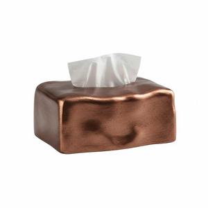 Luxury Square Metal <b>Tissue</b> Box Modern Handmade <b>Tissue</b> <b>Paper</b> Holder Hotel Restaurant Home Office Dining Table - Product Image 1