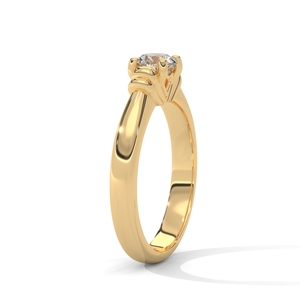 Round Brilliant Moissanite Engagement <b>Ring</b> 925 Sterling <b>Silver</b> 14K Gold Plated <b>Solitaire</b> Wedding Jewelry for Women - Product Image 2