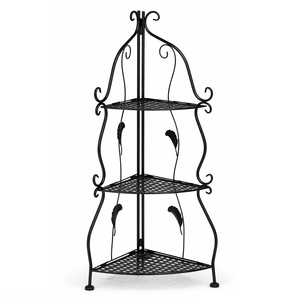 Soporte de metal para plantas con tres niveles curvos para decoración de interiores, balcones y jardines, tamaño personalizado. - Product Image 3