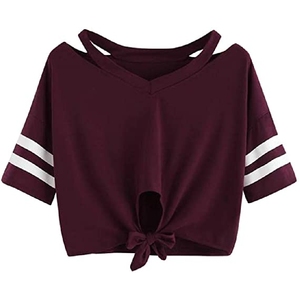 Nouveauté : T-shirt court pour femme, tendance, vêtements de sport, tissu respirant, confortable, vêtements de fitness décontractés - Product Image 2