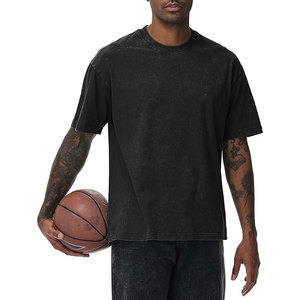 T-shirts en coton surdimensionnés pour hommes, coupe ample, effet vintage, unisexe, manches courtes, décontractés, confortables, style streetwear - Product Image 4