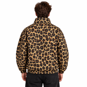 Sweat-shirt à capuche zippé léopard pour femme avec strass, en polyester, léger et respirant, style streetwear, collection printemps - Product Image 2