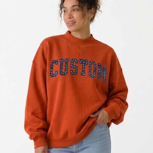 Sweat-shirt à col montant surdimensionné en couleurs unies, best-seller, pour femmes, à pois, logo personnalisé, tissu polaire de haute qualité - Product Image 2