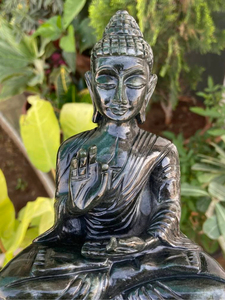Estatua de Buda de Jaspe Natural |   Escultura de Piedras Preciosas Tallada a Mano |   Decoración para el Hogar, Altar de Meditación |   Feng Shui 7.5x5.5 Pulgadas - Product Image 2