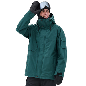 Heavy Duty Mens Ski Jacket <b>Waterproof</b> Thermal <b>Padded</b> Snowboard Jacket Wind Resistant Breathable Hood Outdoor Winter Sportswear - Product Image 1