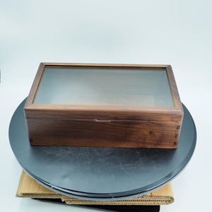 Boîte de rangement en bois avec couvercle coulissant en verre, boîte de présentation de luxe transparente pour les vendeurs FBA et les propriétaires de magasins - Product Image 5