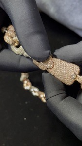 VVS1 Moissanite Iced Out Cuban Link <b>Chain</b> with 925 <b>Silver</b> Iced Out Cuban <b>Chain</b> for <b>Men</b> Women Wedding Function Use - Product Image 2