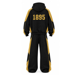 Ensemble de survêtement Sigma Chi, lettres grecques bleues et dorées, sweat-shirt à capuche et pantalon long, tenue décontractée, 1855 - Product Image 6