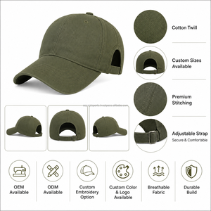 High Quality <b>Womens</b> Ponytail Baseball Hat Cotton Twill Adjustable Back Closure Custom OEM & ODM Casual Sports Headwear <b>Cap</b> - Product Image 2