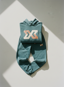 Custom Front Logo Heavyweight Polyester/Cotton Sweatpants Hoodie Tracksuit French Terry Regular <b>Fit</b> Jogger Sets Men's Sweat Suit - Product Image 3