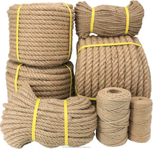 Dây thừng gai tự nhiên dùng cho thủ công & trang trí, làm vườn, cắm trại, trụ cào móng cho mèo, độ dày từ 1/4 inch đến 1-1/2 inch, chiều dài 49ft - Product Image 1