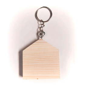 Wood Keychain Men Gift Custom Logo Blank Wood Personalized <b>Engraved</b> Logo <b>Key</b> <b>Ring</b> Set - Product Image 4