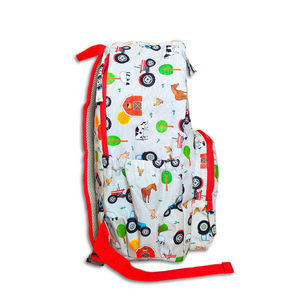 Fletcher Unisex Letter Pattern Softback Backpack <b>Water</b> Bottle Pocket Lightweight Polyester 20-37L Travel Bag Zipper Closure for - Product Image 3