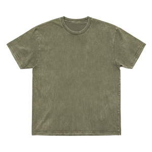 Camiseta de Hombre con Estilo, Corte Regular, Lavado Ácido, Nueva, Tejida con Algodón/Fibra de Bambú, Secado Rápido, Transpirable, Hecha en Pakistán - Product Image 1