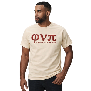 T-shirt en feutre Kappa Alpha Psi Old Skool Phi Nu Pi, vêtements de fraternité grecque avec design vintage, confort premium et style classique - Product Image 1