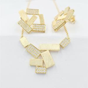 Hong Kong Real <b>Silver</b> Gold Plated Zircon Trendy Gift Women High Quality 925 Sterling <b>Silver</b> Fine Jewelry <b>Set</b> - Product Image 3