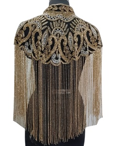 Nueva Llegada, Blusa Poncho con Lentejuelas Hecha a Mano, Sexy, para Fiesta, Transpirable, de Verano, Talla Grande, para Mujer, Diseño de Alta Costura - Product Image 3
