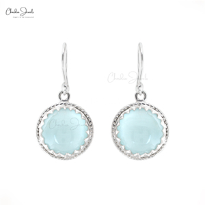 Pendientes Listos para Enviar, con Aguamarina Genuina en Engaste de Bisel, Colgantes de Plata de Ley 925, Regalo para Damas de Honor - Product Image 4