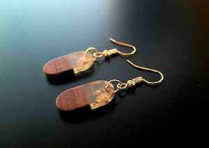 Wooden Drop Earrings Contemporary Jewelry Designer Earrings Stylish Accessories Gift For Her Creative <b>Resin</b> Premium <b>Resin</b> <b>Crafts</b> - Product Image 2