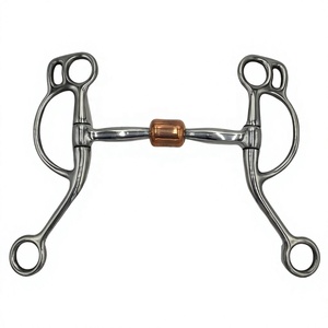 Bridon Western en acier inoxydable avec rouleau en cuivre - Product Image 3