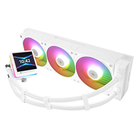 Refroidisseur de processeur liquide AIO Thermalright Grand Vision 360 ARGB BLANC avec écran IPS magnétique de 3,4 pouces 480x480, cadre de 1 mm, pompe 6400 tr/min
