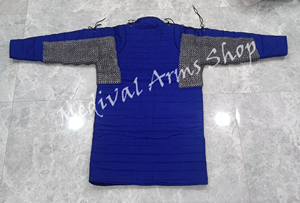 Armadura Medieval de Malla con Gambeson, Chaqueta Larga de Manga Larga con Acolchado de Algodón, para Disfraces de Reenactamiento - Product Image 6