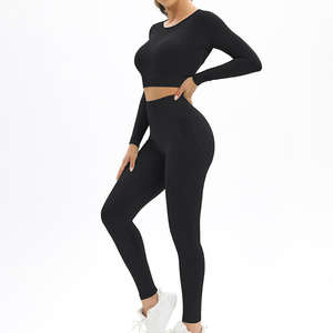 Ensembles de yoga personnalisés de haute qualité, débardeurs courts, ensembles de yoga décontractés sans coutures, ensembles de yoga tendance, ensembles de yoga pour femmes, ensembles de yoga sportifs d'été - Product Image 2