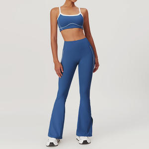 Ensemble 2 pièces sans couture pour femme, respirant, écologique, séchage rapide, avec logo personnalisé, en spandex, pour le sport, le yoga et le lifting des fessiers – Vente chaude - Product Image 6