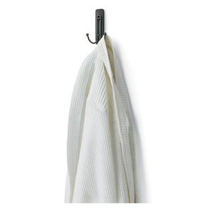 Per comando grandi ganci a doppia vestaglia nero opaco resistente all'acqua 4-Pack 2 ganci Per confezione da bagno senza danni - Product Image 2