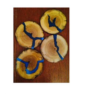 Posavasos de Madera y Resina Hechos a Mano por Fabricante Indio, Tapetes y Almohadillas Personalizables para Fiestas de Cumpleaños - Product Image 3