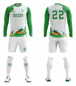 OEM <span class=keywords><strong>2025</strong></span> Hochwertige benutzer definierte rote und weiße Donner-Fußball uniform Hergestellt von Ehsan Bashir Industry aus <span class=keywords><strong>Pakistan</strong></span> Sialkot