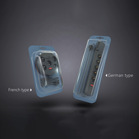 Prise de courant d'extension européenne personnalisée 15A 4 prises de courant prise de bureau détachable prise d'extension PC 16A 2 ports 1 ports