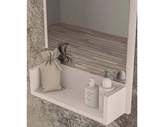 Espejo de Pared Moderno con Marco Negro y Estante de Almacenamiento, Espejo Decorativo Rectangular para Baño, Espejo de Vanidad para Hogar y Hotel - Product Image 2