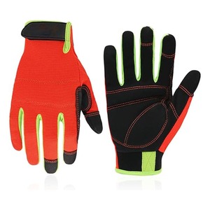 Gants de course à doigts entiers en cuir PU, compatibles écran tactile, antidérapants, respirants, avec fermeture auto-agrippante, unisexe, pour le cyclisme en extérieur - Product Image 1