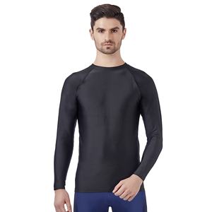Venta caliente de tamaño personalizado de los hombres de manga larga Rash Guard traje de baño Camisa cómoda ropa de fitness - Product Image 1