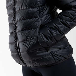 Blouson Bomber Matelassé Léger et Respirant de Haute Qualité pour Femme Grande Taille, Style Vintage Délavé, avec Fermeture Éclair et Capuche - Product Image 4