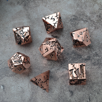 Ensemble de dés de jeu de rôle en métal sculpté Dragon, 7 pièces, dés polyédriques en métal, disponible en bleu / rouge / vert / noir Dragon