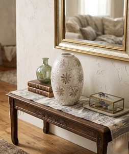Handmade Mother of Pearl <b>Mosaic</b> Decorative <b>Vase</b> for Living Room Table Centerpiece Coastal Farmhouse Home Decor from Vietnam - Product Image 6
