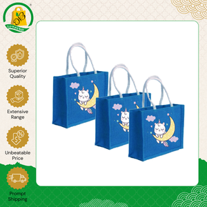 Indian Manufacturer Selling High Quality Daily Use Fashionable Printed Jute Tote <b>Bag</b> <b>Large</b> Shopping <b>Bag</b> at Low Price - Product Image 5