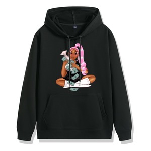 Sweat-shirt à capuche oversize en coton épais pour femme, broderie de logo personnalisée, sweat-shirt et hoodies d'hiver pour femme - Product Image 5